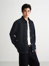 Men's Denim Shirt with Contrast Topstitching
